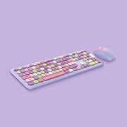 ماوس و کیبورد بی سیم مافی مدل 666 - بنفش