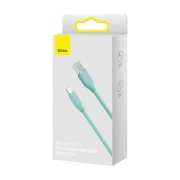 کابل شارژ سریع USB-A به لایتنینگ بیسوس مدل Jelly Liquid Silica Gel طول 2m - سبز