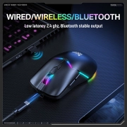 ماوس بی سیم گیمینگ اونیکوما مدل CW928 - مشکی