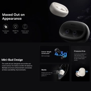 هندزفری بلوتوثی بیسوس Bowie WM03 مدل NGTW330302 – سفید