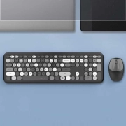 ماوس و کیبورد بی سیم مافی مدل 666 - مشکی خاکستری