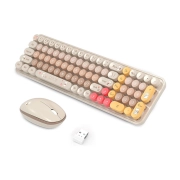 ماوس و کیبورد بی سیم مافی مدل Baby Bear - طیف قهوه ای