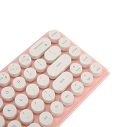 ماوس و کیبورد بی سیم مافی مدل Bean Pure - سفید صورتی