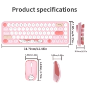 ماوس و کیبورد بی سیم مافی مدل I Bean Pro - صورتی