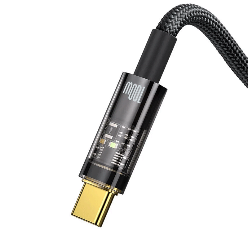 کابل شارژ USB-A به USB-C بیسوس مدل Explorer 100W طول 1m - مشکی