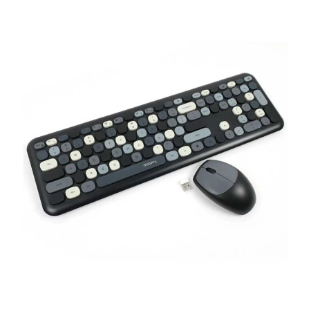 ماوس و کیبورد بی سیم مافی مدل 666 - مشکی خاکستری