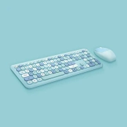 ماوس و کیبورد بی سیم مافی مدل 666 - آبی