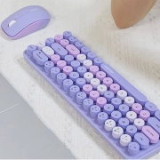 ماوس و کیبورد بی سیم مافی مدل I Bean Colorful - بنفش