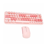 ماوس و کیبورد بی سیم مافی مدل I Bean Colorful - صورتی