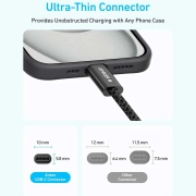 کابل شارژ سریع USB-C به USB-C انکر مدل Zolo 240W طول 0.9m – مشکی