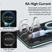 کابل شارژ سریع USB-A به USB-C بیسوس مدل Gem 100W طول 1m – آبی