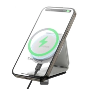 شارژر مگنتی و نگهدارنده گوشی بیسوس مدل C02 PrimeTrip Series با توان 15W - سفید