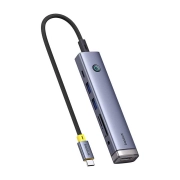 هاب 7 پورت USB-C بیسوس مدل UltraJoy Series - خاکستری تیره