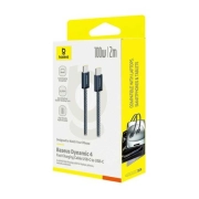کابل شارژ سریع USB-C به USB-C بیسوس مدل Dynamic 4 Series PD 100W طول 1m – مشکی