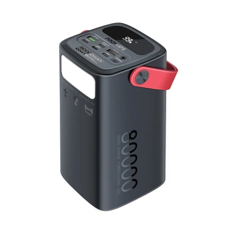 پاوربانک پرومیت مدل PowerMine-80Pro ظرفیت 80000 میلی‌آمپر ساعت با توان 65w – مشکی