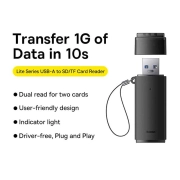 کارت خوان بیسوس مدل AirJoy Series - مشکی