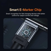 کابل شارژ سریع USB-C به USB-C بیسوس مدل CoolPlay Series 100W طول 1m - سفید