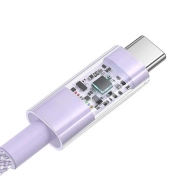 کابل شارژ سریع USB-A به USB-C بیسوس مدل Gem 100W طول 1m – بنفش