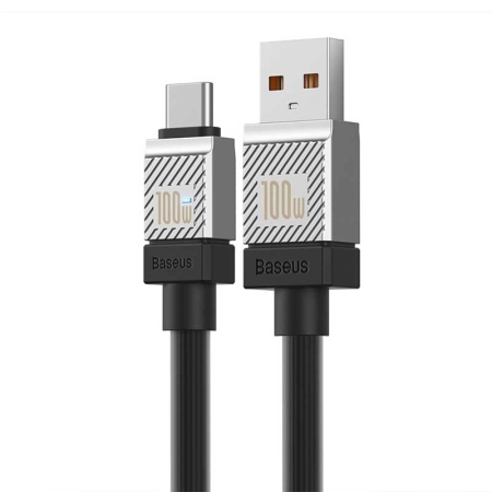 کابل شارژ سریع USB-A به USB-C بیسوس مدل CoolPlay Series 100W طول 1m – مشکی