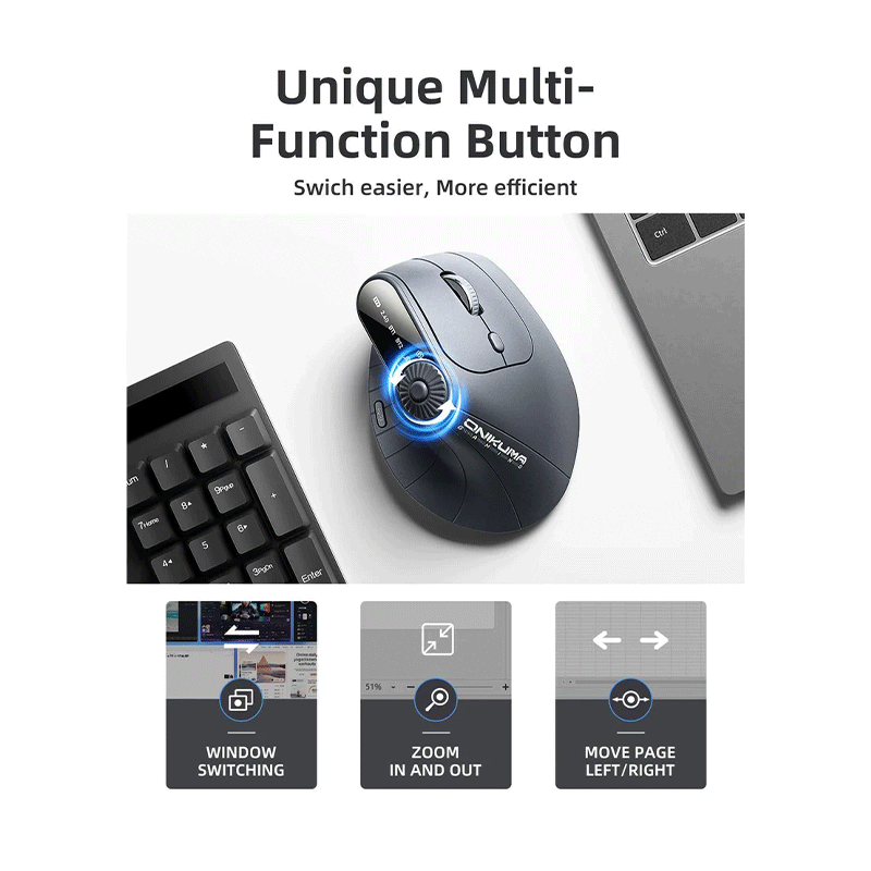 ماوس بی سیم گیمینگ اونیکوما مدل CW932 - مشکی 2