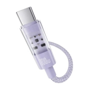 کابل شارژ سریع USB-A به USB-C بیسوس مدل Gem 100W طول 1m – بنفش