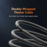 کابل شارژ سریع USB-A به USB-C بیسوس مدل Silky 100W طول 1m – مشکی