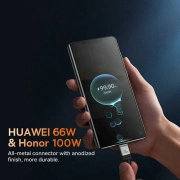 کابل شارژ سریع USB-A به USB-C بیسوس مدل Silky 100W طول 1m – مشکی