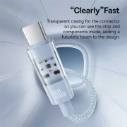 کابل شارژ سریع USB-A به USB-C بیسوس مدل Gem 100W طول 1m – آبی