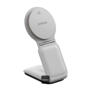 شارژر مگنتی و نگهدارنده گوشی بیسوس مدل C02 PrimeTrip Series با توان 15W - سفید