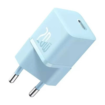 شارژر دیواری بیسوس مدل Mini GaN5 20W - آبی
