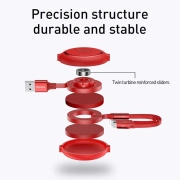 کابل شارژ سریع 3 در 1 (USB-A به Lightning ،USB-C و Micro USB) بیسوس مدل Golden Loop طول 0.12m - قرمز