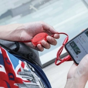 کابل شارژ سریع 3 در 1 (USB-A به Lightning ،USB-C و Micro USB) بیسوس مدل Golden Loop طول 0.12m - قرمز