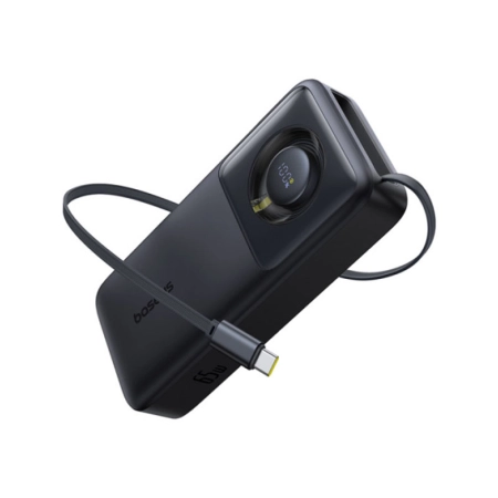 پاوربانک بیسئوس مدل P10073700123‑00 ظرفیت 20000 میلی‌آمپر ساعت توان 100W - مشکی