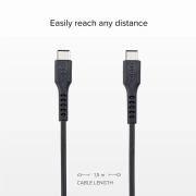 کابل شارژ سریع USB-C به USB-C SBS مدل TECABLETCC20K طول 1.5 متر - مشکی