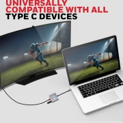 مبدل 2 در 1 USB-C به HDMI هانیول مدل HC000009/ADP/SLV - نقره‌ای