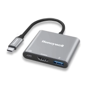 مبدل 3 در 1 USB-C به HDMI و USB-C و USB 3.0 هانیول مدل HC000009/ADP/SLV - نقره‌ای