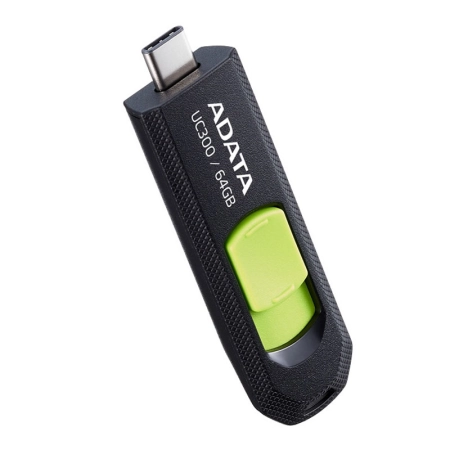 فلش مموری ای دیتا مدل UC300 ظرفیت 64GB – مشکی سبز