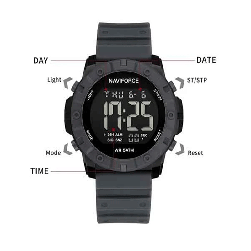 ساعت مچی دیجیتال مردانه نیوی فورس مدل NF7110 - رنگ طوسی 2