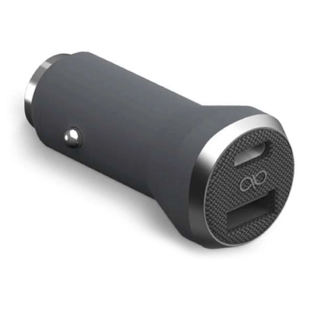 شارژر فندکی فورس مدل FPCAC37W2USBACG 37W - خاکستری