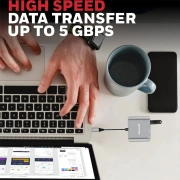 مبدل 2 در 1 USB-C به HDMI هانیول مدل HC000009/ADP/SLV - نقره‌ای