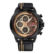 ساعت مچی عقربه ای مردانه نیوی فورس مدل NF9110 - رنگ مشکی ، قهوه ای