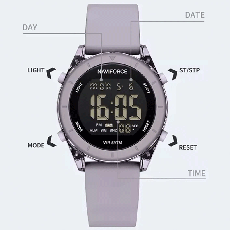 ساعت مچی دیجیتال زنانه نیوی فورس مدل NF7108 - رنگ خاکی