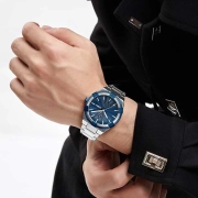 ساعت مچی عقربه ای مردانه نیوی فورس مدل NF9218 - رنگ نقره ای