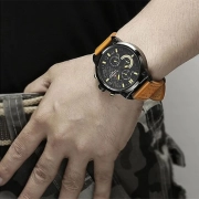 ساعت مچی عقربه ای مردانه نیوی فورس مدل NF9068 - رنگ عسلی