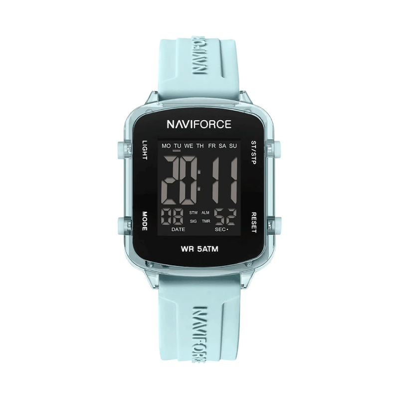 ساعت مچی دیجیتال زنانه نیوی فورس مدل NF7120 - رنگ آبی آسمانی