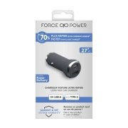 شارژر فندکی فورس مدل FPCAC37W2USBACG 37W - خاکستری