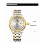 ساعت عقربه ای مچی مردانه نیوی فورس مدل NF9226 - صفحه نقره ای