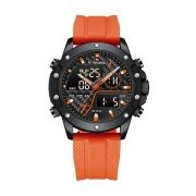 ساعت مچی مردانه دو زمانه نیوی فورس مدل NF9221 - رنگ نارنجی