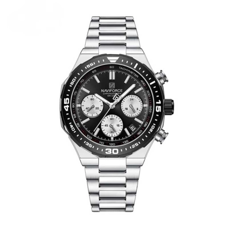 ساعت مچی عقربه ای مردانه نیوی فورس مدل NF8049 - رنگ نقره ای