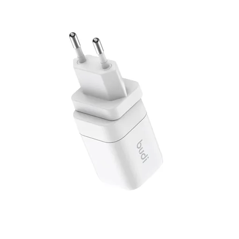 شارژر دیواری 33 وات بودی مدل Budi AC016RSW با دو خروجی USB-C - سفید 2